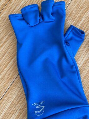 Sunday Afternoons UPF 50+ Fingerless Sun Gloves Blue Driving Outdoor S/M